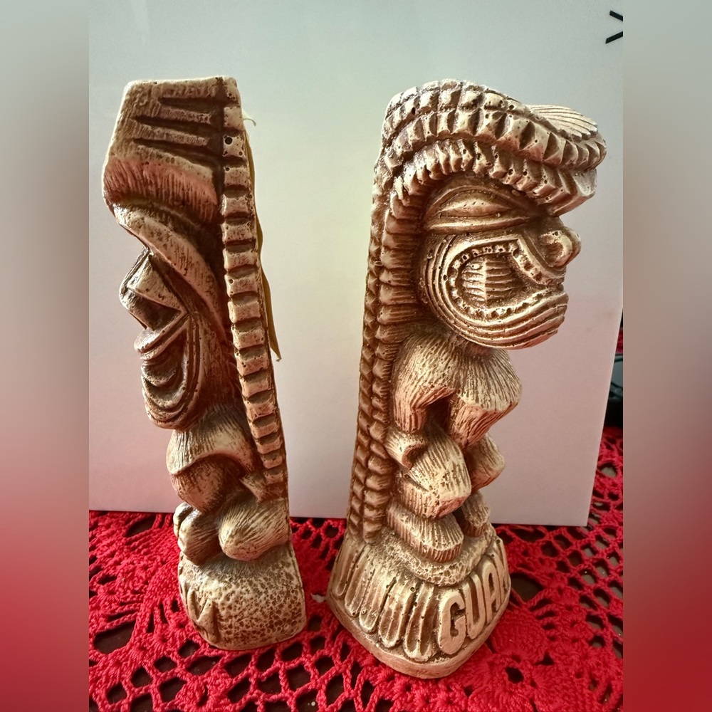 Guam Tiki Statue Set - Brown - Picture 3 of 7